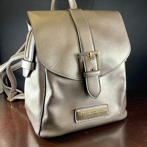 Andrew Marc New York shimmer gold mini backpack